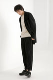 Ceekoo  Pleated Pants Fashion Costume Japanese Streetwear Men Pants Comfortable Black Stretch Suit Pants