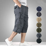 Ceekoo Summer New Fashion Men's Overalls Men's Loose Casual Straight Leg Pants Cropped Pants