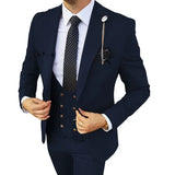 Ceekoo  -  fashion suits for men 3 Pcs Sets Blazers Jacket Pants Vest / Men Suit New Business Wedding Fashion Host Clothes Slim Fit Coat Trousers Waistcoat