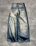 Ceekoo American New Style Star Hot Diamond Jeans Men's Y2K High Street Fashion Brand Retro Trousers Casual Loose Wide-leg Pants