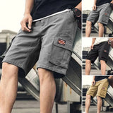 Ceekoo  Breathable Men Shorts Men's Plus Size Cargo Shorts Breathable Quick-drying Multi Pocket Design for Comfortable Outdoor Wear