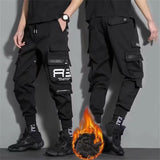 Ceekoo  Men Cargo Pants Multi Pocket Drawstring Outdoor Man Sweatpants Male Hip Hop Joggers Pants Fashion Sweatpants Overalls Casual