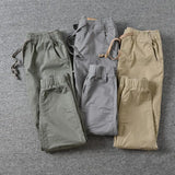 Ceekoo Stylish  Joggers Pants Sporty Pure Color Slim Pants Solid Color Male Men Cargo Pants Men Clothes