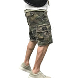 Ceekoo Men's cargo shorts plus-size outdoor sports casual pants multi-pocket quarter pants