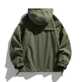 Ceekoo Black Camping Jacket Men Windbreak Coat Plus Size 8XL Fashion Casual Waterproof Jacket Male Solid Color Outerwear Big Size