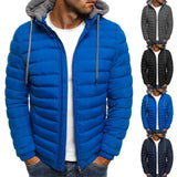 Ceekoo Great Men Coat Warm Anti-shrink Loose Padded Solid Color Winter Coat  Down Coat Hard-wearing