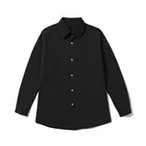 Ceekoo  Men Korean Fashion White Long Sleeve Shirts  Mens Harajuku Black Oversized Shirt Male Button Up Shirts Blouses 5XL