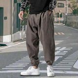 Ceekoo  Casual Pants Deep Crotch Men Bloomers Solid Color Simple Spring Autumn Thin Style Hip Hop Trousers Streetwear