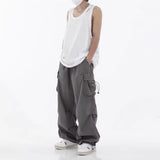 Ceekoo  Black Men's Pants Oversize Pants High Street Fashion Wide leg Men's Cargo Pants Streetwear Fashion Harem Pants Men