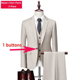 Ceekoo M-6XL ( Jacket + Vest + Pants ) Boutique Pure Color Mens Business Formal Suit 3Piece Set and Two-piece Set Groom Wedding Dress