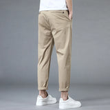 Ceekoo Stretch Casual Pants Men Slim Fit Lightweight Straight Trousers Summer Quick Dry Sports Joggers Button Down Solid Khaki Pants