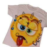 Ceekoo  -  Summer New Pure Cotton Cartoon Lips Printed Pattern T Shirt Hip Hop Anime Loose Fashion Couple Round Neck Y2K Street Leisure Top