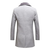 Ceekoo Winter High-end Boutique Thickened Warm Men's Casual Business Woolen Coat Male Slim Long Jacket Size M-5XL