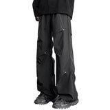 Ceekoo  American Streetwear Paratrooper Pants Men's Loose Casual Straight Cargo Pants Men Joggers High Street Hip Hop Wide Leg Pants