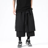 Ceekoo Black Harem Pants Men High Street Casual Calf-Length Pants Fashion Hip Hop Jogging Pants Male Oversized Trousers Streetwear 5XL