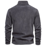 Ceekoo  Quality Thicken Warm Fleece Jacket for Men Zipper Neck Pullover Men's Sweatshirt Soft Shell Mens Jacket