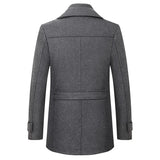 Ceekoo  New Autumn Winter Woolen Coat Men's Business Casual Fashion Men's Thickened Warm Extra Large Men's Trendy Trench