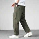 Ceekoo  Mens casual Cargo Cotton Pants Men Pocket Loose Straight Pants 2023 Autumn New Male Brand Clothing Jogger Sports Work Trousers