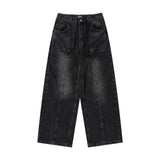 Ceekoo High Street Washed Ropa Hombre Vintage Baggy Jeans for Men Straight Y2k Casual Denim Trousers Pantalones Oversized Cargo Pants