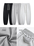 Ceekoo New Spring Summer Men's Joggers Sweatpants Korean Fashion Band Waist Sportswear Cotton Knit Track Pants Loose Home Trousers