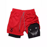 Ceekoo  -  Quick Dry Gym Beach Jogging Shorts Summer Outdoor Sportwear Men's Fitness Training Skinny Shorts Demon Print Shorts for Men