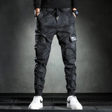 Ceekoo  Sweatpants Men Camouflage Elasticity Military Cargo Pants Drawstring Multi Pockets Bottoms Casual Jogger Trousers