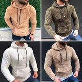 Ceekoo  -  Double-sided Plush Hoodie For Men Autumn And Winter Loose Side Seam Pockets Hooded Sweatshirt Fashion Vintage Pullover Coat