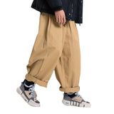 ceekoo  Mens Pants Spring New Casual Japanese Loose Wide-leg Pants Solid Color Cargo Pants for Men and Women Streetwear Ropa De Hombre