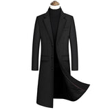 Ceekoo Autumn Winter Long Wool Coat Men Fashion Pea Coat Jacket Wool & Blends Jackets Mens Woolen Overcoat