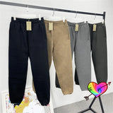 Ceekoo  Long Drawstring Season 6 Pants  Men Women Blank Kanye West Pants Terry Cotton Hip Hop Solid Ye Sweatpants