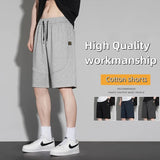 Ceekoo Summer New Men's Casual Shorts High Quality Drawstring Baggy Sweatshort Male   Cotton Shorts Men Short Sweatpants Hot Sale