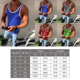 Ceekoo  -  Summer Men's Casual Round Neck Vest Fashion Striped Sleeveless Fitness Running Bodybuilding Muscle Vest Shirt S-3XL