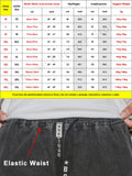 Ceekoo Spring Autumn Multi-Pockets Cargo Jeans Men Black Blue Denim Jogger Pants Male Baggy Jean Trousers Plus Size 6XL 7XL 8XL