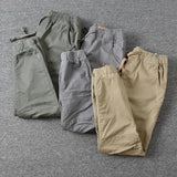 Ceekoo Stylish  Joggers Pants Sporty Pure Color Slim Pants Solid Color Male Men Cargo Pants Men Clothes