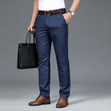 Ceekoo High-End Quality Business Casual Pants Men's Summer Thin Loose Elastic  New Straight Suit Pants Men