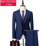 Ceekoo M-6XL ( Jacket + Vest + Pants ) Boutique Pure Color Mens Business Formal Suit 3Piece Set and Two-piece Set Groom Wedding Dress