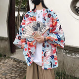 Ceekoo  - Japanese Style Men's Lightweight Kimono Jacket Dragon Print Kimono Cardigan New Arrival Street Shirt Harajuku Kimono Couple Tops