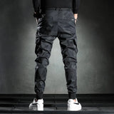 Ceekoo  Sweatpants Men Camouflage Elasticity Military Cargo Pants Drawstring Multi Pockets Bottoms Casual Jogger Trousers