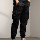 Ceekoo  Hot New Autumn Hiking Cargo Pants Male Trousers Durable Loose Outdoor Overalls Solid Color With Multiple Pockets