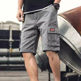 Ceekoo  Breathable Men Shorts Men's Plus Size Cargo Shorts Breathable Quick-drying Multi Pocket Design for Comfortable Outdoor Wear