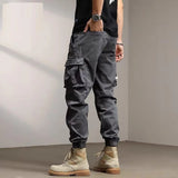 Ceekoo  Hot New Autumn Hiking Cargo Pants Male Trousers Durable Loose Outdoor Overalls Solid Color With Multiple Pockets