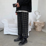 Ceekoo 4XL 5XL Corduroy Pants Men Fashion Retro Casual Plaid Pants Men Streetwear Hip Hop Loose Straight Trousers Male Large Size