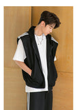 Ceekoo Side Stripe Hooded Vest & Track Pants Set