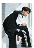 Ceekoo Side Stripe Hooded Vest & Track Pants Set