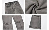 Ceekoo Slim-fit Smoky Gray Straight-leg Jeans