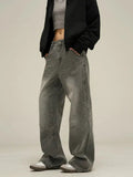 Ceekoo Smoky Gray Straight-leg Jeans