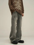 Ceekoo Smoky Gray Straight-leg Jeans