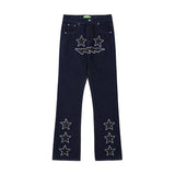 Ceekoo Star Patch Straight Leg Jeans