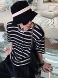 Ceekoo Striped Knitted Cardigan