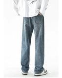 Ceekoo Versatile Wide-leg Washed Jeans